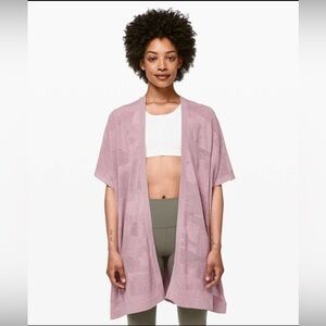 Lululemon Find Your Light Mauve Knit Open Sweater Wrap - Camouflage - One Size
